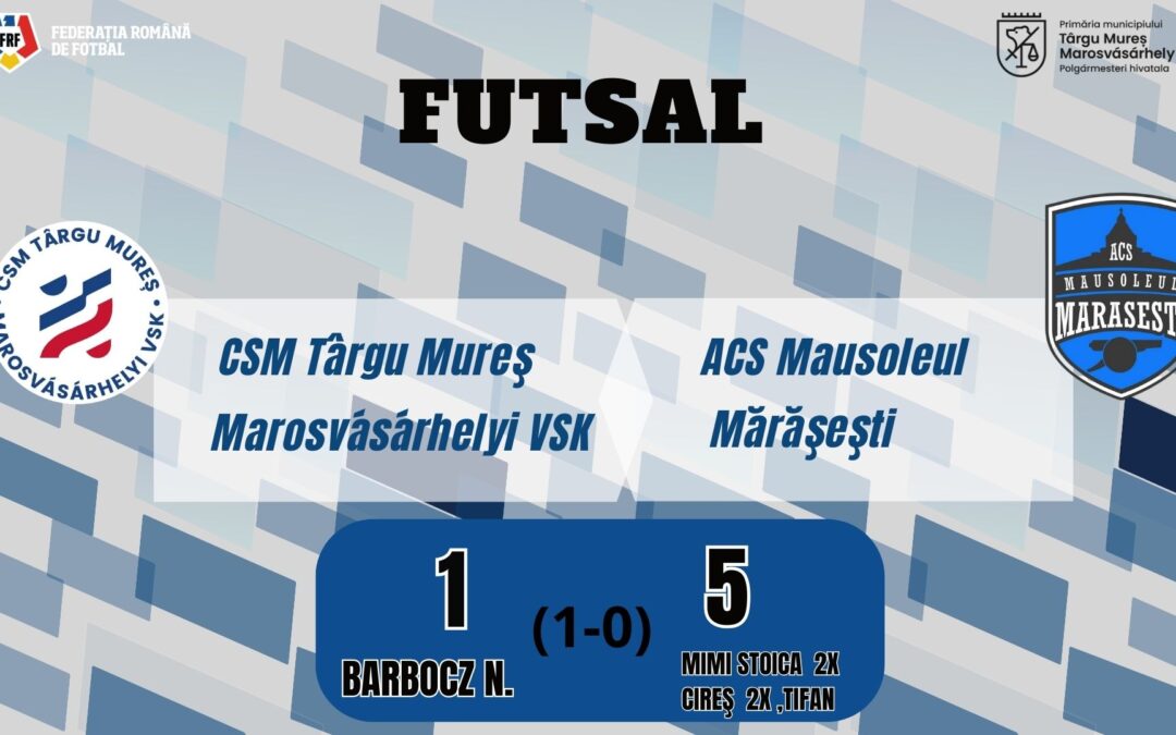 FUTSAL: O primă repriză bună la primul meci acasă